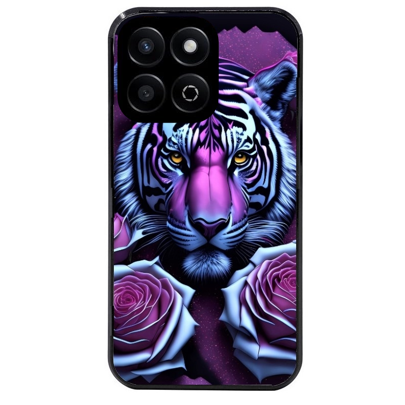 Coque noire taperso pour Honor 200 et Lite Pro Smart avec motif tigre uv style manga protection antichoc personnalisée