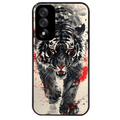 Coque noire taperso pour OnePlus Nord 5 avec motif tigre japan protection antichoc personnalisée