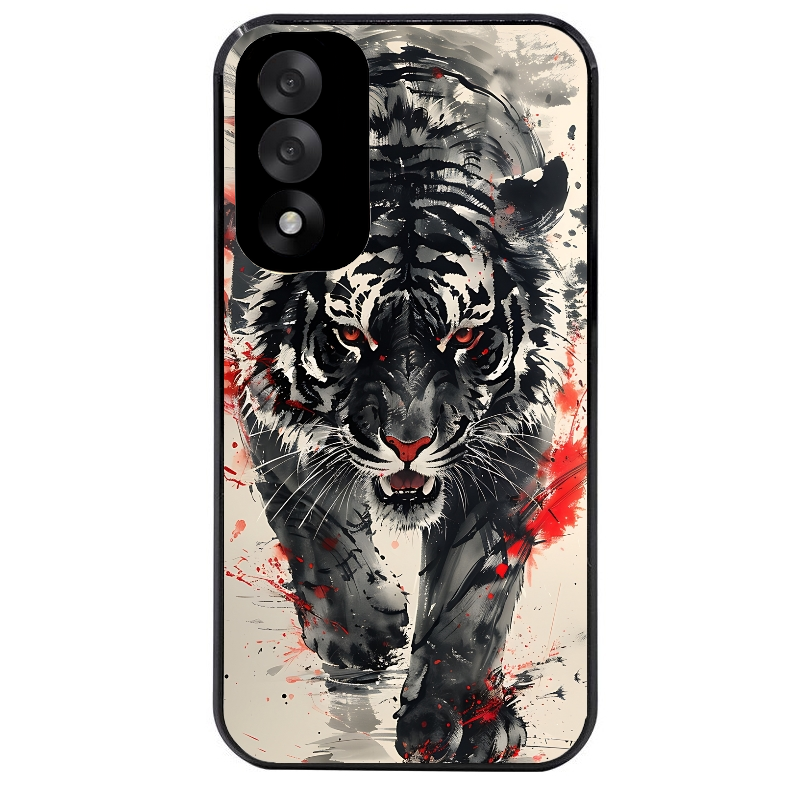Coque noire taperso pour OnePlus Nord 5 avec motif tigre japan protection antichoc personnalisée