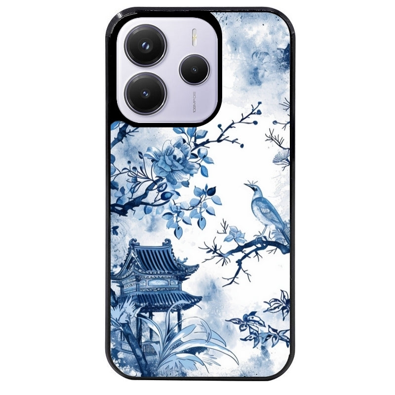 Coque noire taperso pour Redmi Note 14 et PRO PLUS 4G 5G avec motif japan art protection antichoc personnalisée