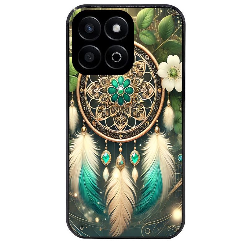 Coque noire taperso pour Honor 70 LITE 90 et LITE avec motif dreamcatcher talisman protection antichoc personnalisée