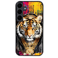 Coque noire taperso pour galaxy A06 A16 A26 A36 A56 avec motif tigre style hip hop protection antichoc personnalisée