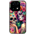 Coque noire taperso pour OnePlus 15 avec motif tete de mort calavera skull protection antichoc personnalisée