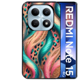 Coque noire taperso pour Redmi Note 15 et PRO PLUS 4G 5G avec motif effet fourrure leopard 2 protection antichoc personnalisée