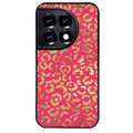 Coque noire taperso pour OnePlus 11 et 12 avec motif leopard fuschia protection antichoc personnalisée