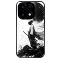 Coque noire taperso pour OnePlus 15 avec motif samourai et lune protection antichoc personnalisée