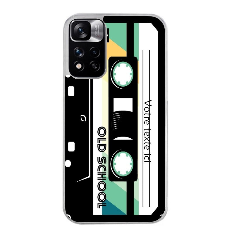 Coque taperso pour Redmi Note 12 4G 5G PRO 4G personnalisable avec motif cassette vintage protection antichoc personnalisée