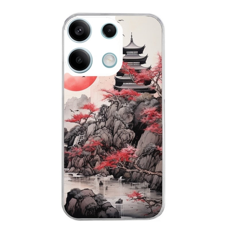 Coque taperso pour POCO M6 PRO 4G avec motif japan et temple protection antichoc personnalisée