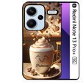 Coque noire taperso pour Redmi Note 13 PRO PLUS 5G avec motif cafe love morning personnalise protection antichoc personnalisée