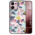Coque noire taperso pour OPPO A6 PRO 4G et 5G avec motif jungle et fleur rose protection antichoc personnalisée