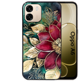 Coque noire taperso pour OPPO A6 A6X 4G et 5G avec motif fleur poinsettia style noel protection antichoc personnalisée
