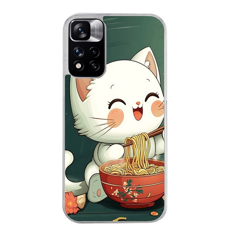 Coque taperso pour Redmi Note 12 4G 5G PRO 4G avec motif chat ramen nuage protection antichoc personnalisée