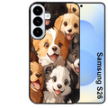 Coque noire taperso pour galaxy S26 et PLUS ULTRA FE avec motif chien smile protection antichoc personnalisée