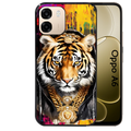 Coque noire taperso pour OPPO A6 A6X 4G et 5G avec motif tigre style hip hop protection antichoc personnalisée