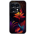 Coque noire taperso pour OnePlus 11 et 12 avec motif tropical jaune protection antichoc personnalisée