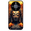 Coque noire taperso pour Honor X9A avec motif bouddha et fleur protection antichoc personnalisée