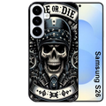 Coque noire taperso pour galaxy S26 et PLUS ULTRA FE avec motif mort motard protection antichoc personnalisée