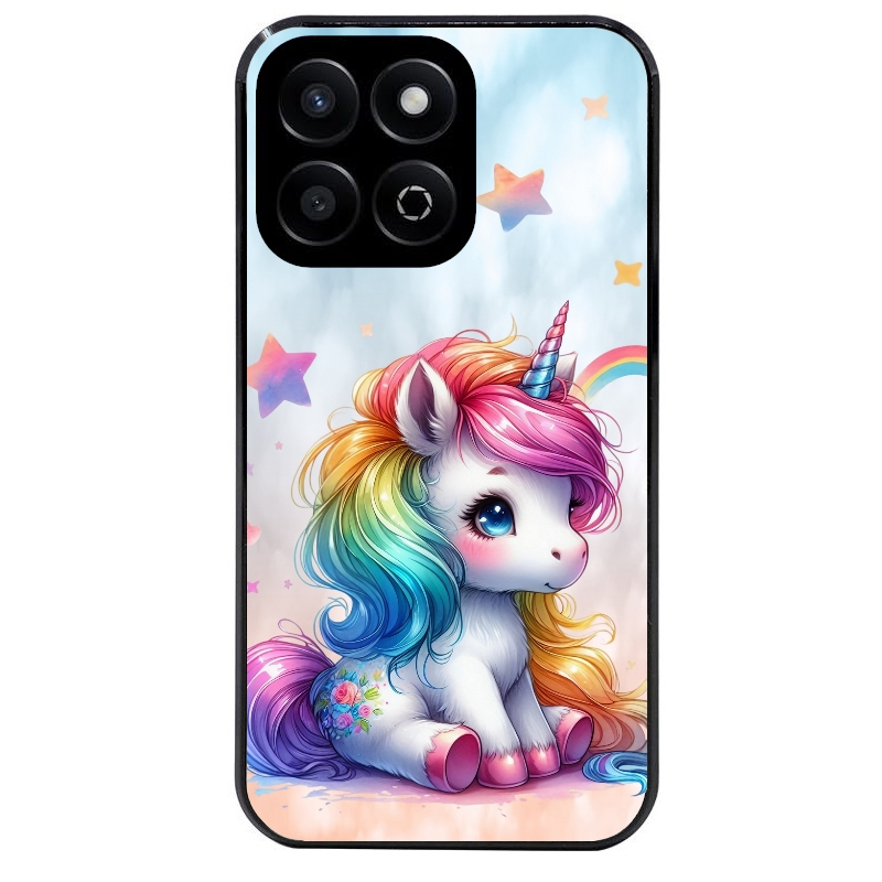 Coque noire taperso pour Honor 70 LITE 90 et LITE avec motif licorne et etoiles protection antichoc personnalisée