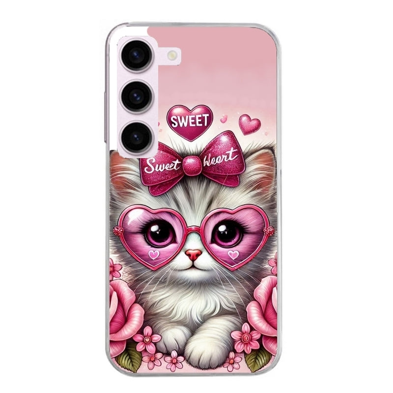 Coque taperso pour Galaxy A13 4G et 5G A23 A53 avec motif chat lunettes protection antichoc personnalisée
