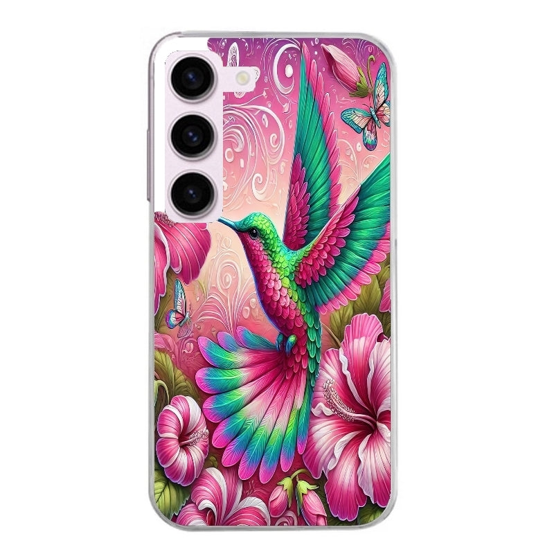 Coque taperso pour Galaxy A13 4G et 5G A23 A53 avec motif colibri et fleurs protection antichoc personnalisée