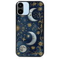 Coque noire taperso pour Redmi A1 et A2 avec motif lune et etoile protection antichoc personnalisée