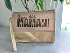 Pochette personnalisée copine formidable en jute et doré