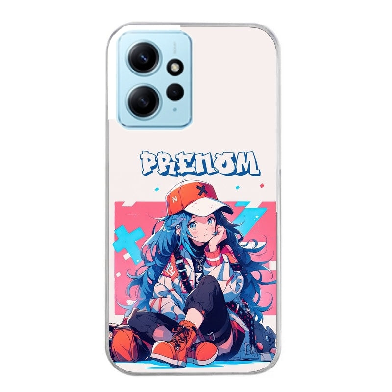 Coque taperso pour POCO X5 5G avec motif anime casquette personnalise protection antichoc personnalisée