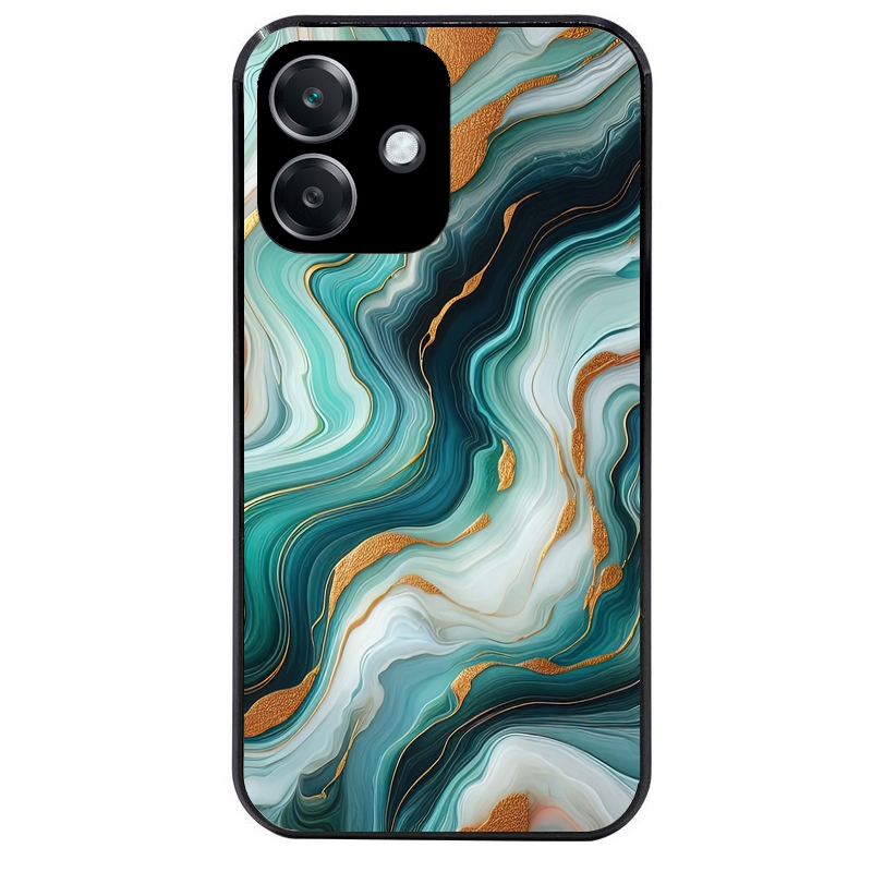 Coque noire taperso pour OPPO A40 avec motif marbre vert protection antichoc personnalisée