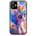Coque noire taperso pour OPPO A5 PRO 4G et 5G avec motif licorne style anime protection antichoc personnalisée