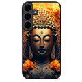 Coque noire taperso pour galaxy A06 A16 A26 A36 A56 avec motif bouddha et fleur protection antichoc personnalisée