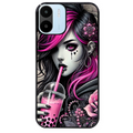 Coque noire taperso pour Redmi A1 et A2 avec motif anime et gothic boba protection antichoc personnalisée