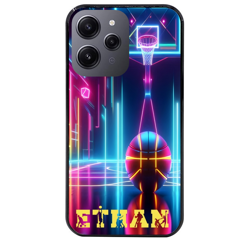 Coque noire taperso pour Redmi 12 4G et 5G avec motif basket electro personnalisee protection antichoc personnalisée