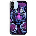 Coque noire taperso pour Redmi A1 et A2 avec motif tigre uv style manga protection antichoc personnalisée