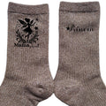 Chaussettes personnalisée paillettes bronze motif maman magique