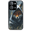 Coque noire taperso pour POCO C85 avec motif renard fox des bois protection antichoc personnalisée