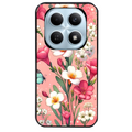 Coque noire taperso pour POCO M8 5G et PRO 5G avec motif fleur rose protection antichoc personnalisée