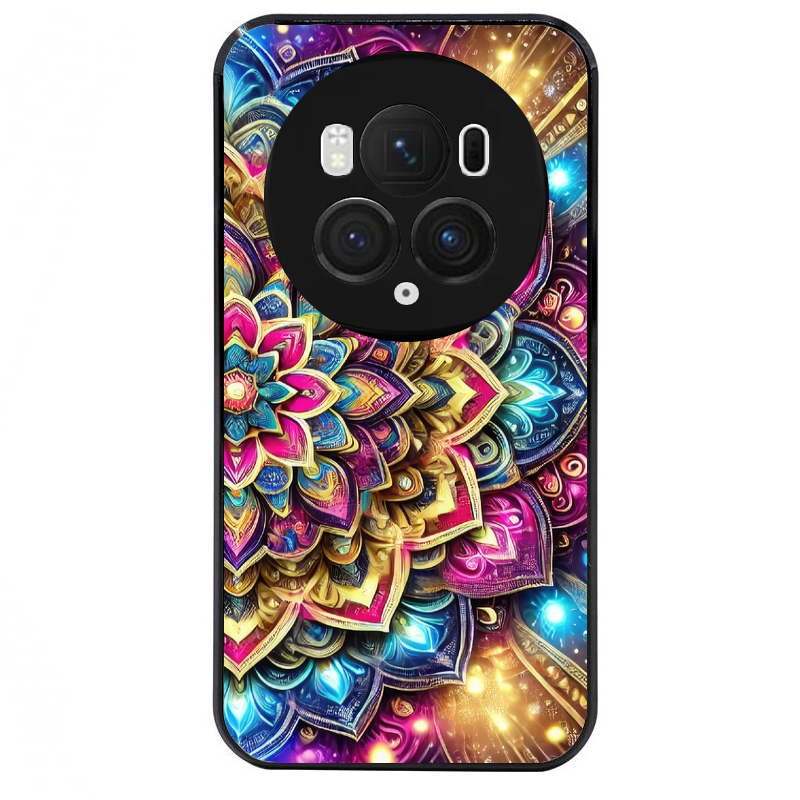 Coque noire taperso pour Magic 5 6 LITE et PRO avec motif mandala 2 protection antichoc personnalisée