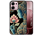 Coque noire taperso pour OPPO A6 PRO 4G et 5G avec motif bouddha et lotus protection antichoc personnalisée