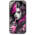Coque noire taperso pour OPPO A5 A9 2020 avec motif anime et gothic boba protection antichoc personnalisée
