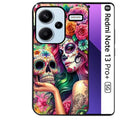 Coque noire taperso pour Redmi Note 13 PRO PLUS 5G avec motif tete de mort calavera skull protection antichoc personnalisée