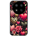 Coque noire taperso pour Magic 7 LITE et PRO avec motif coeur et leopard protection antichoc personnalisée
