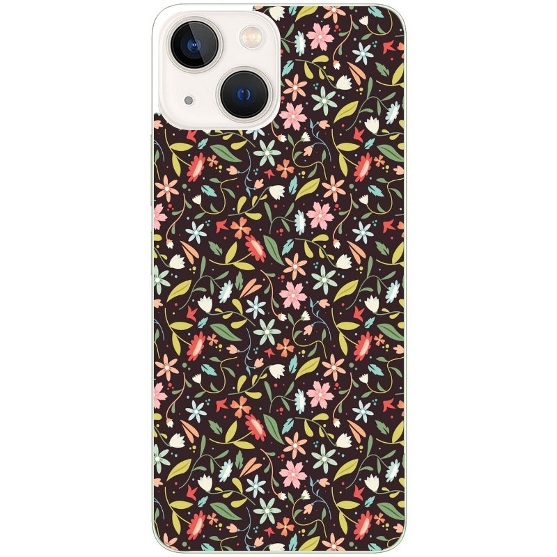 Coque taperso pour Iphone 14 et PRO PLUS PRO MAX avec motif petites feurs multicolores protection antichoc personnalisée