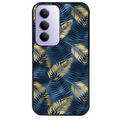 Coque noire taperso pour Redmi 15 4G et 5G avec motif palmier bleu protection antichoc personnalisée
