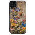 Coque noire taperso pour galaxy A22 A32 A52 A52S 4G 5G  avec motif bois et papillon 1 protection antichoc personnalisée