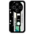 Coque noire taperso pour POCO C75 personnalisable avec motif cassette vintage protection antichoc personnalisée