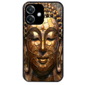 Coque noire taperso pour OPPO A40 avec motif bouddha et mosaique protection antichoc personnalisée