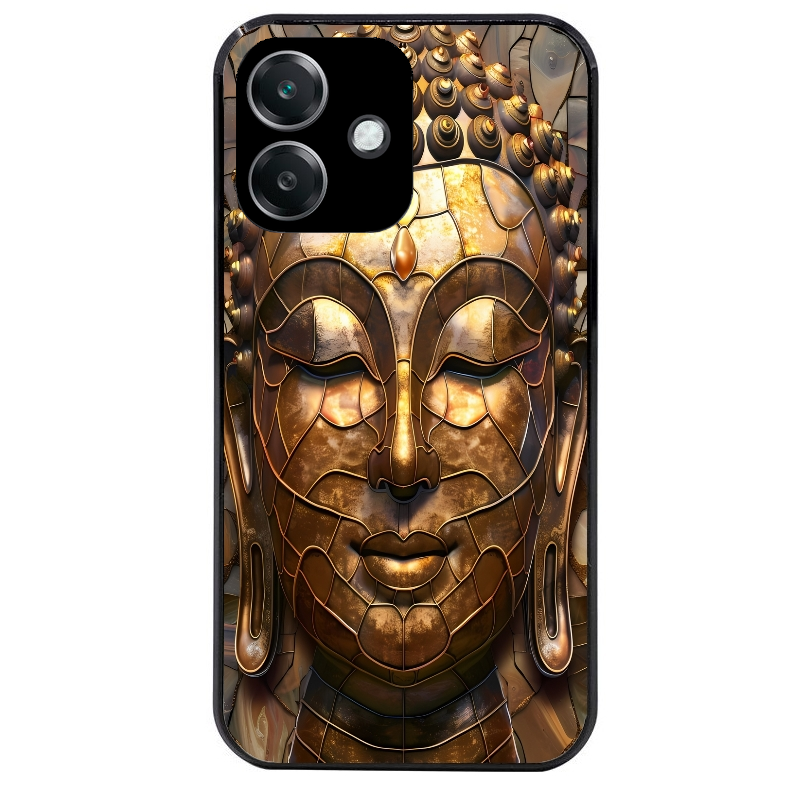 Coque noire taperso pour OPPO A40 avec motif bouddha et mosaique protection antichoc personnalisée