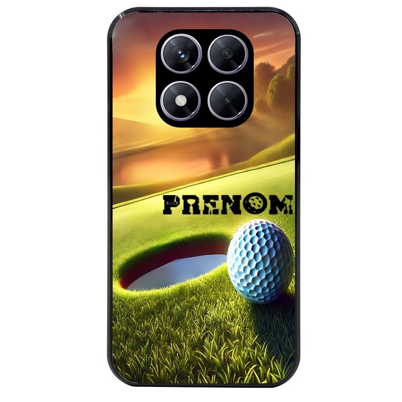 Coque noire taperso pour Redmi Note 14 et PRO PLUS 4G 5G avec motif golf personnalisee protection antichoc personnalisée