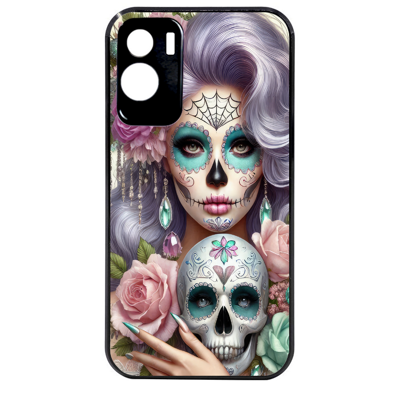 Coque noire taperso pour Honor 70 LITE 90 et LITE avec motif tete de mort calavera bijoux protection antichoc personnalisée