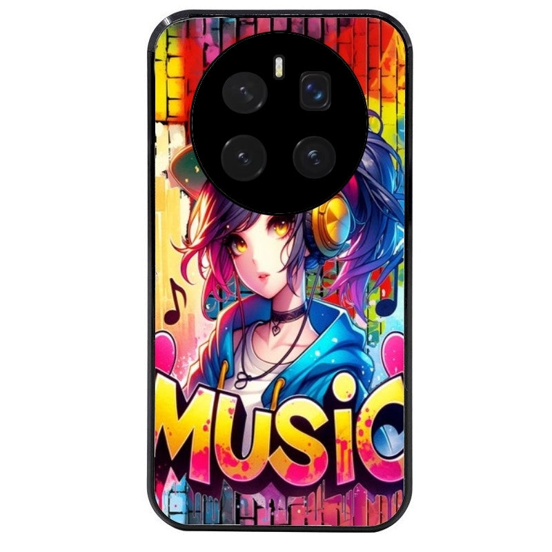 Coque noire taperso pour Magic 7 LITE et PRO avec motif anime manga et music protection antichoc personnalisée